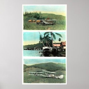 Skriv ut tidigt Papua Nya Guineas luftfart Poster
