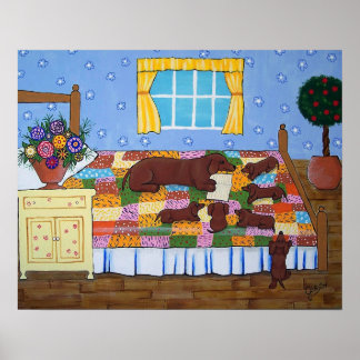 Skriv ut tidskonst för Dachshund-artikel Poster