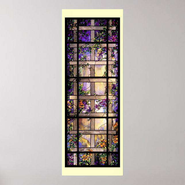 Skriv ut tiffany-lagrade glasviner poster (Framsidan)