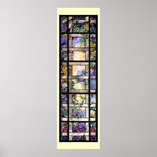 Skriv ut tiffany-lagrade glasviner poster (Framsidan)