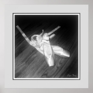 Skriv ut "Toe Shoes"-panelen (B&W) Poster