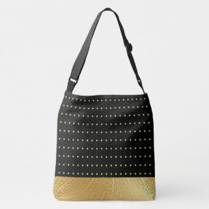 Skriv ut Totala Bag för Guld Metallic Polka dots Axelväska