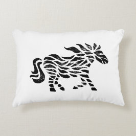 Skriv ut träblock för abstrakt prydnadskudde