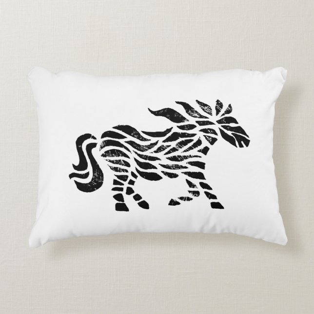 Skriv ut träblock för abstrakt prydnadskudde (Framsidan)