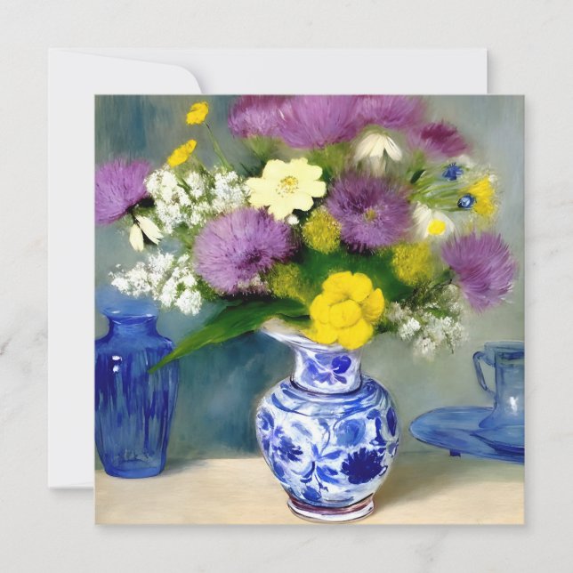 Skriv ut Tranquil Vas på Flowers Inbjudningar (Framsida)