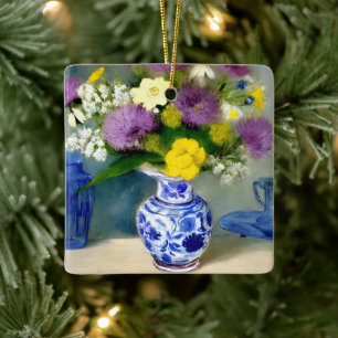 Skriv ut Tranquil Vas på Flowers Julgransprydnad Keramik