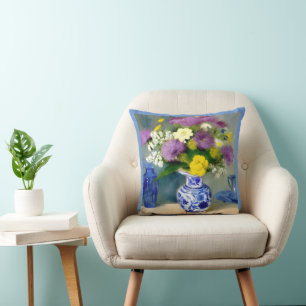 Skriv ut Tranquil Vas på Flowers Kudde