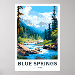 Skriv ut Travel i Blue Vår State Park Poster