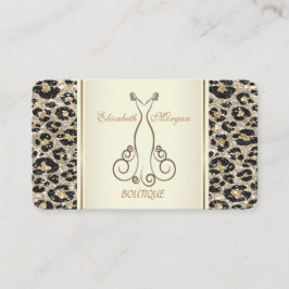 Skriv ut Trendiget Glitter Leopard i dagsläget Visitkort
