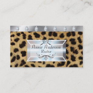 Skriv ut Trendiget Leopard för Makeup Artist Hair Visitkort