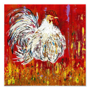 Skriv ut tupp Chicken Fototryck