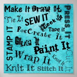 Skriv ut typsnitt för Maker-hantverk Poster