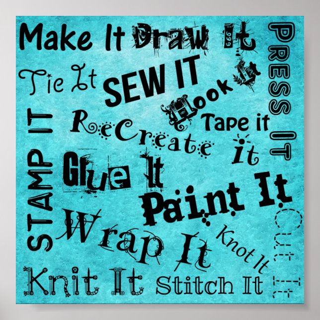 Skriv ut typsnitt för Maker-hantverk Poster (Framsidan)