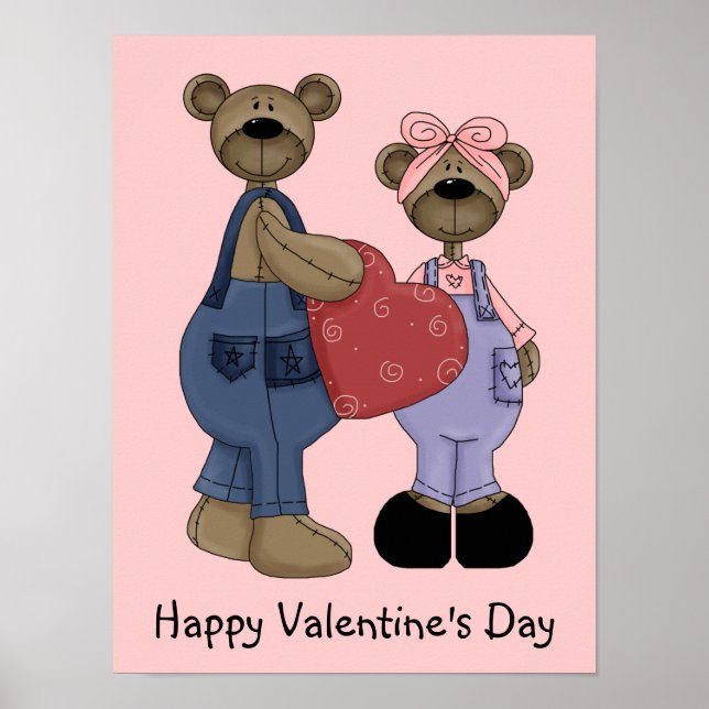 Skriv ut/underteckna Anpassadet Bear Sweearearts Poster (Framsidan)