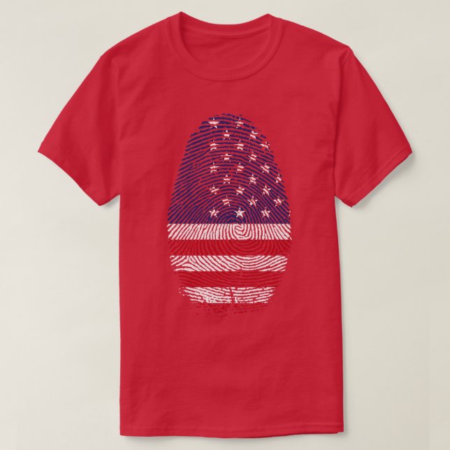 Skriv ut USA Finger T Shirt (Design framsida)