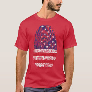 Skriv ut USA Finger T Shirt