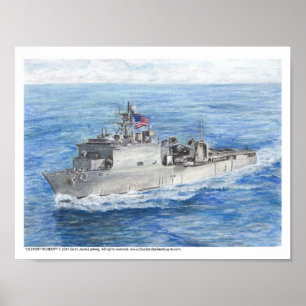 Skriv ut USS FORT MCHENRY Art Poster