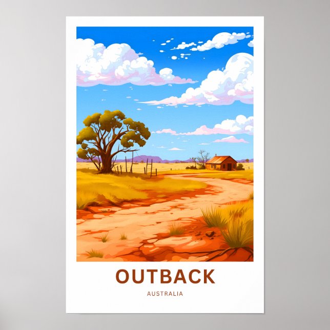 Skriv ut utskrift av Australiens resor Poster (Framsidan)