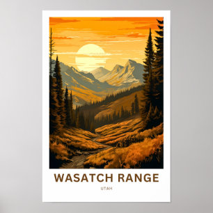 Skriv ut utskrift av banmatningsintervall för Utah Poster
