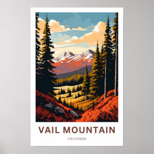Skriv ut Vail Mountain Colorado Travel Poster