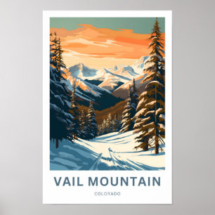 Skriv ut Vail Mountain Colorado Travel Poster