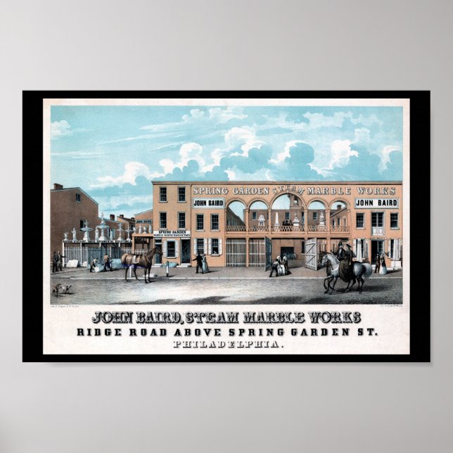 Skriv ut vår Garden Marble Works Philadelphia PA Poster (Framsidan)