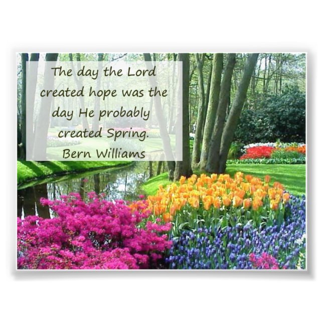 Skriv ut vår och hopp fototryck (Framsidan)