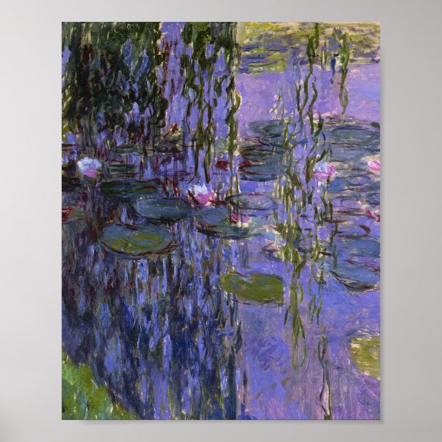 Skriv ut - Vatten Lillies från Claude Monet Poster (Framsidan)