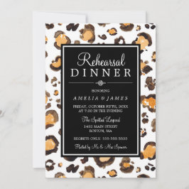 Skriv ut vattenfärgsleopard | Upprepningsmiddag Inbjudningar