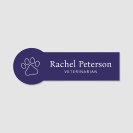 Skriv ut veterinärmedicin för modern minimalistisk namnbricka