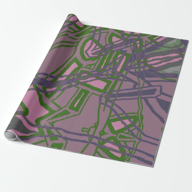Skriv ut Vibrant Collage Vibes Presentpapper (Utrullad)