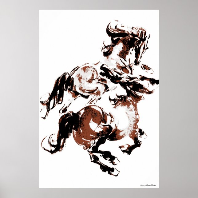 Skriv ut vild Horses Poster (Framsidan)