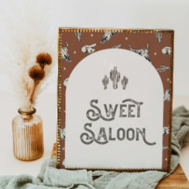 Skriv ut Vilda western Sweet Saloon-tecken