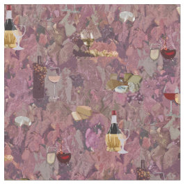 Skriv ut Vin och ost Tyg