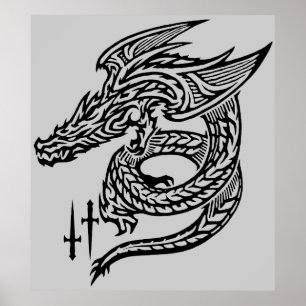 Skriv ut vinge Dragon Poster