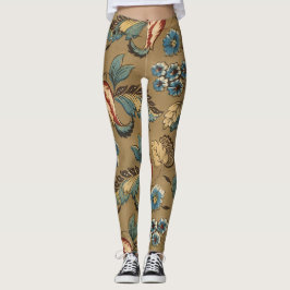 Skriv ut vintage Blommigt Leggings