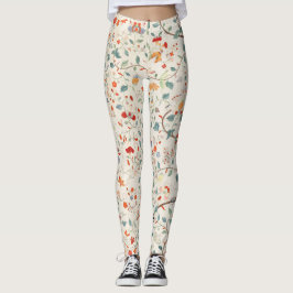 Skriv ut vintage Blommigt Leggings