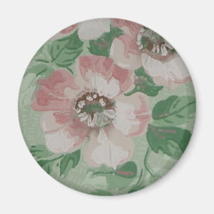 Skriv ut vintage Blommigt Magnet