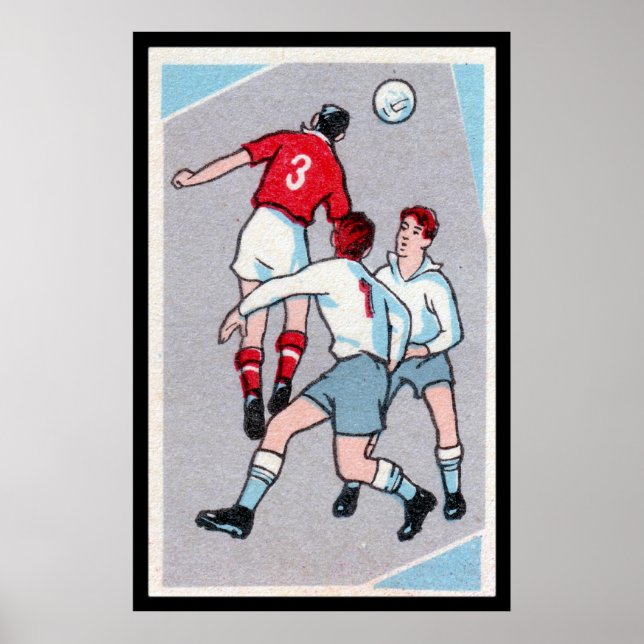 Skriv ut vintage Fotboll Poster (Framsidan)