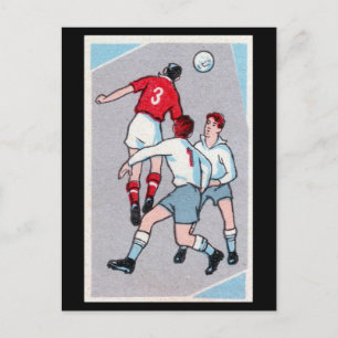 Skriv ut vintage Fotboll Vykort