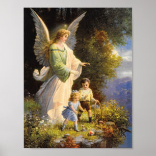 Skriv ut vintage Guardian Angel Poster