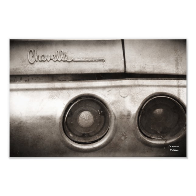 Skriv ut vintage - klassiskt muskelbildsfoto fototryck (Framsidan)