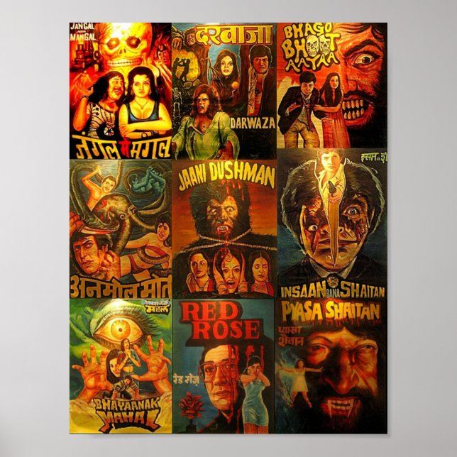 Skriv ut Vintagen Bollywood Poster (Framsidan)