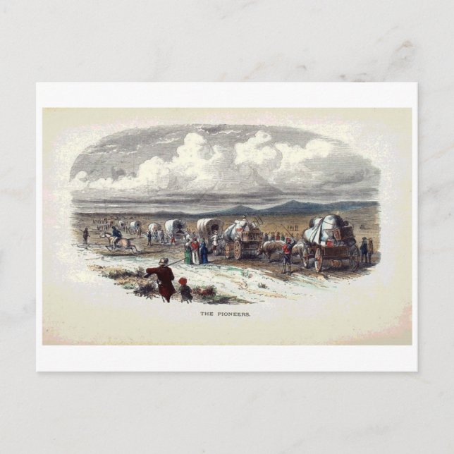 Skriv ut Vintagen Pioneers Vykort (Framsida)