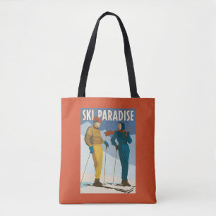 Skriv ut Vintagen Ski Paradise Tygkasse