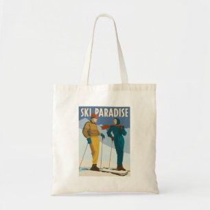Skriv ut Vintagen Ski Paradise Tygkasse