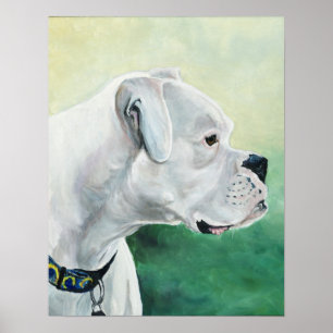 Skriv ut vit Hund Poster