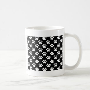 Skriv ut vit katt Tass och Klo Mönster Kaffemugg