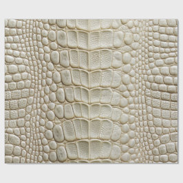Skriv ut vit krokodilAlligator Skin Faux-läder Presentpapper