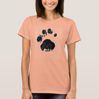 Skriv ut vit tigerruta tee shirt